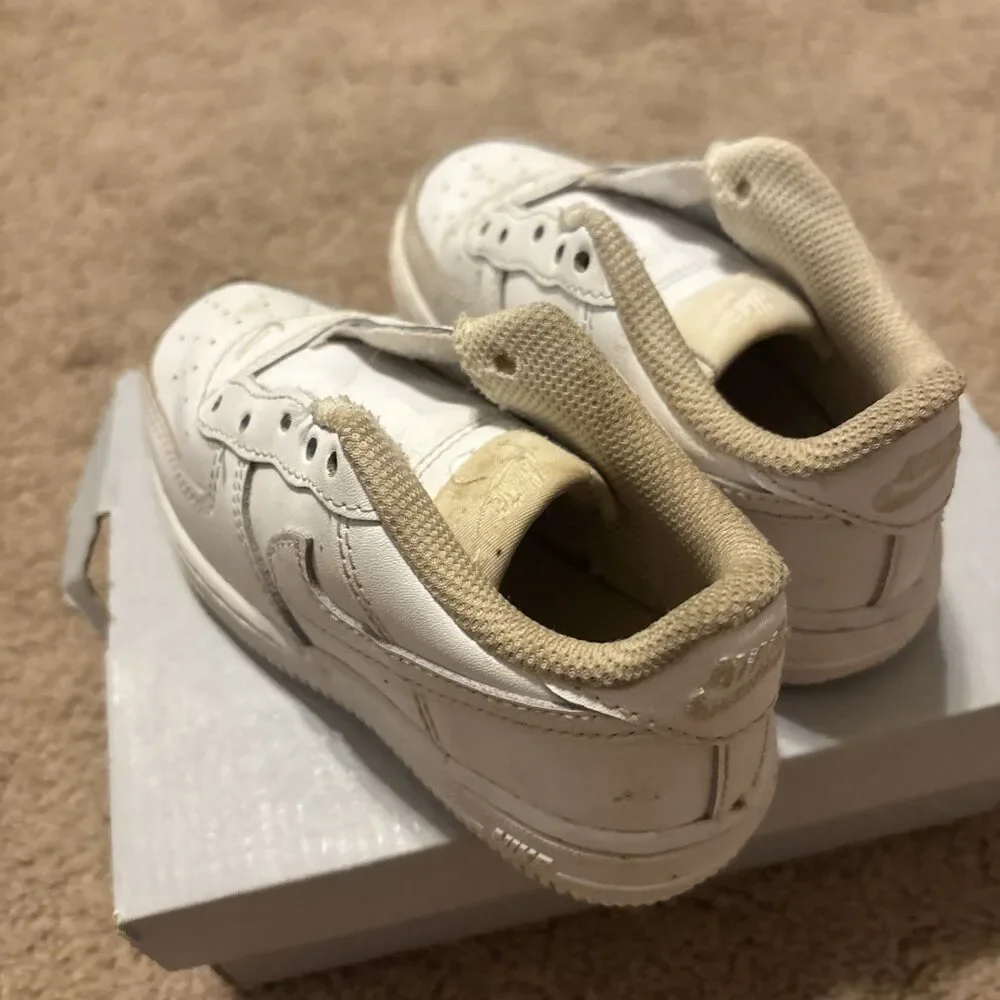 Nike Toddler Force 1 LE White/White DH2926-111 Unisex Size 3.5 Kids